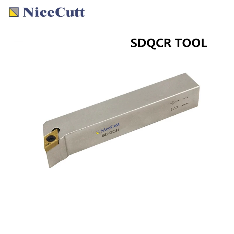 

Держатель внешнего токарного инструмента SDQCR, токарные инструменты Nicecutt, токарный станок с ЧПУ для твердосплавной пластины DCMT