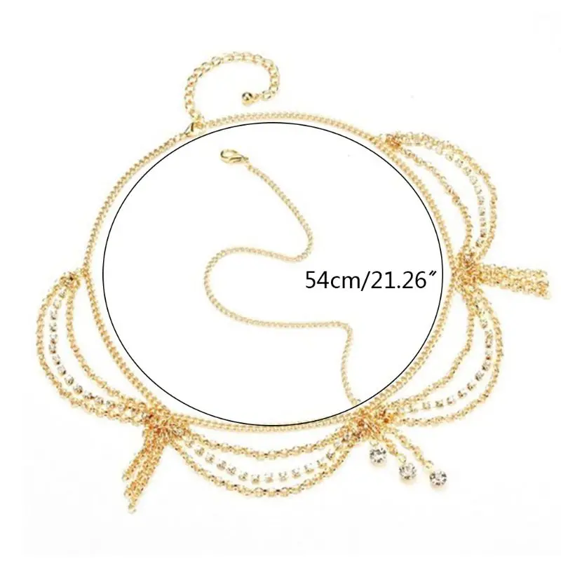 

Draped Head Chain Multi-layer Wave Tassel Headband Jewellery Gift For Women Girl