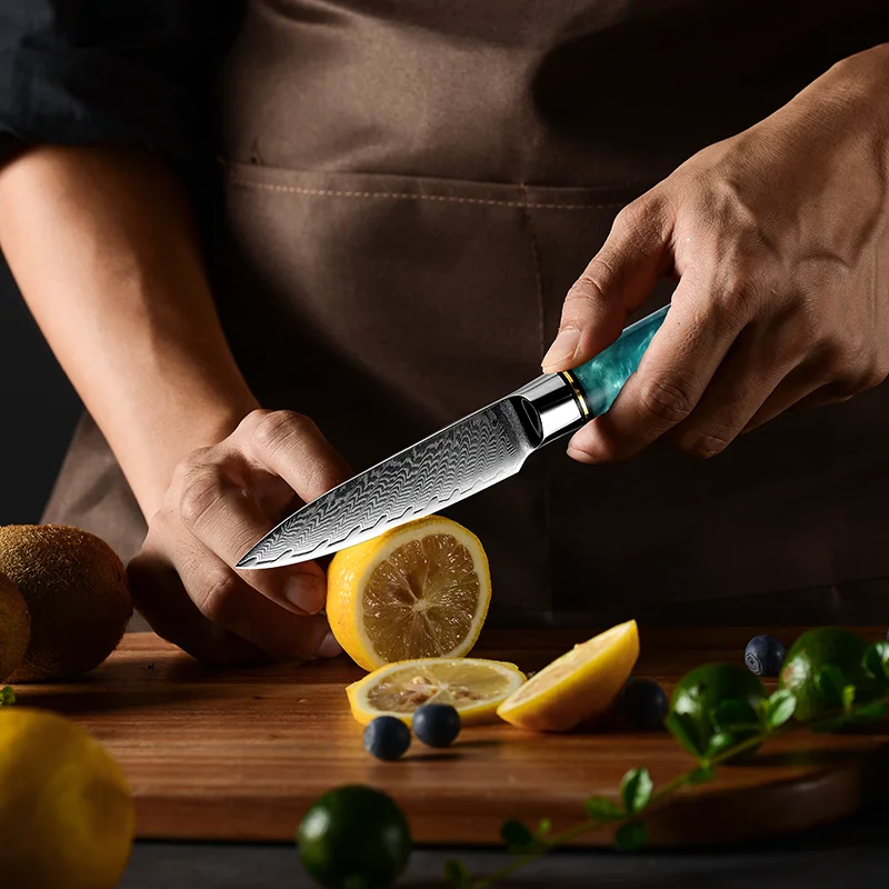 Нож для чистки овощей Grandsharp 3 2 дюйма кухонный нож из дамасской стали ножи фруктов