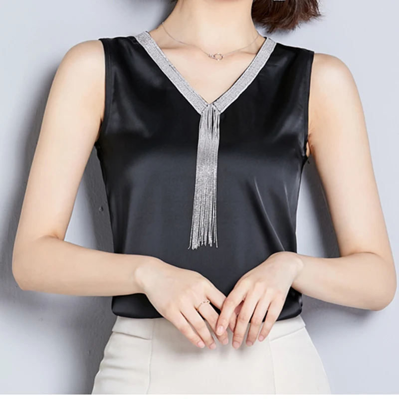 2020 летние новые женские топы с v-образным вырезом и кисточками однотонные