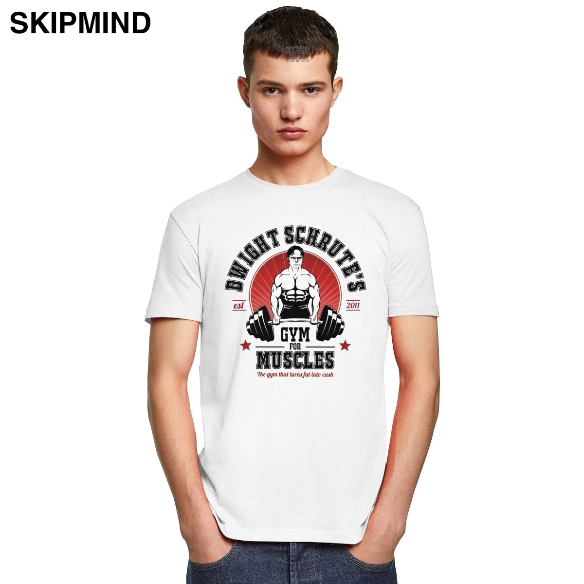 Забавные Дуайт Шрут футболка для мужчин взрослых тренажерный зал Футболка downloading