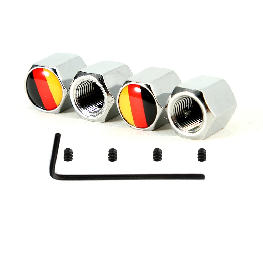 1 комплект Противоугонный колпачок из цинкового сплава с немецким флагом на