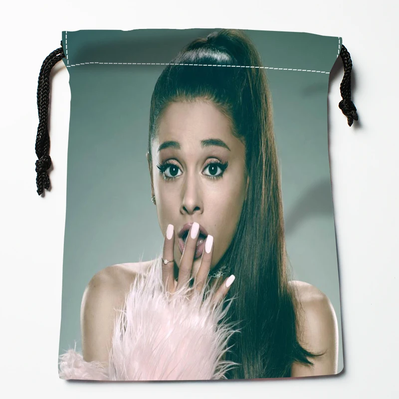 24 Новое поступление Ariana Grande Сумки на шнурке на заказ для хранения с принтом, сумки для хранения, размеры 18X22 см, сумки для одежды - Цвет: 24