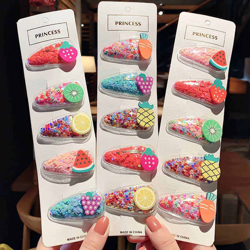 5 pcs 2019 Korea New PVC Hairpins colourfu ltransparent BB Hair Clips Accessories for Women Girls grip Barrettes |