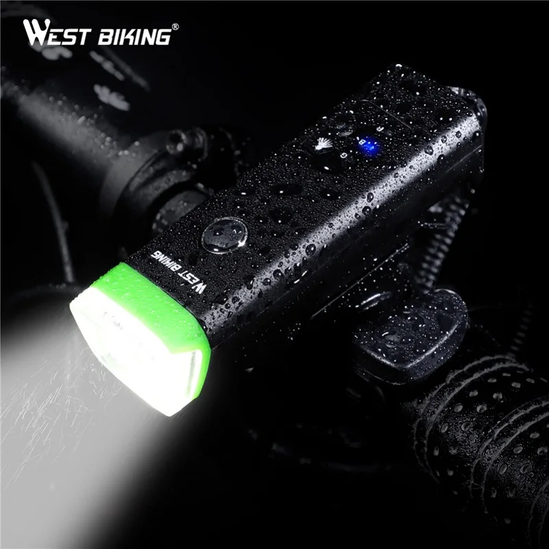 Фсветильник передний велосипедный с датчиком освещения зарядка через USB