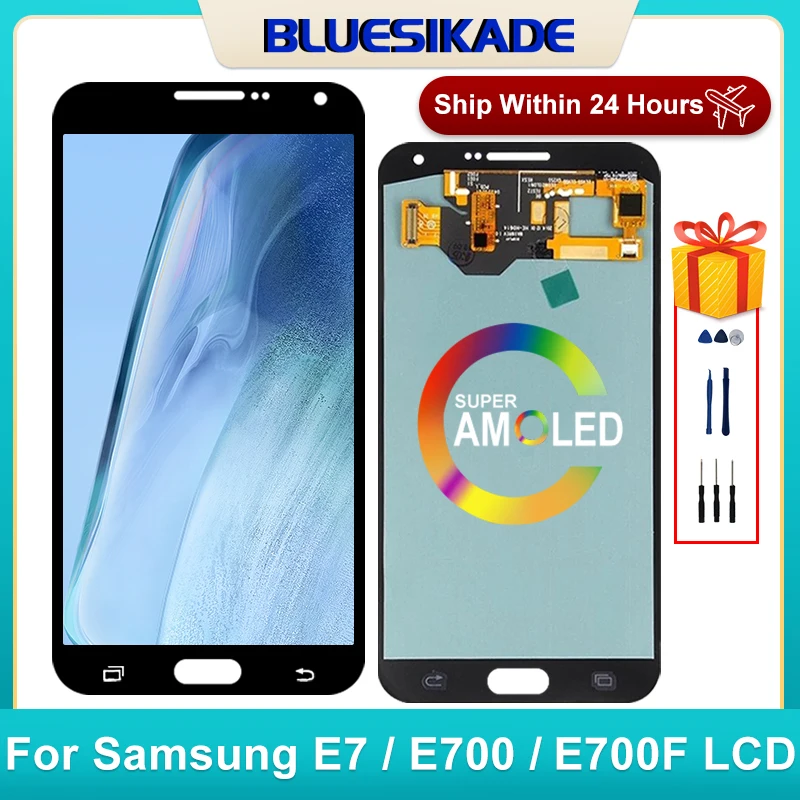 Super AMOLED 5 &quotдля Samsung Galaxy E7 E700 дисплей с сенсорным экраном дигитайзер для E7000 E700F