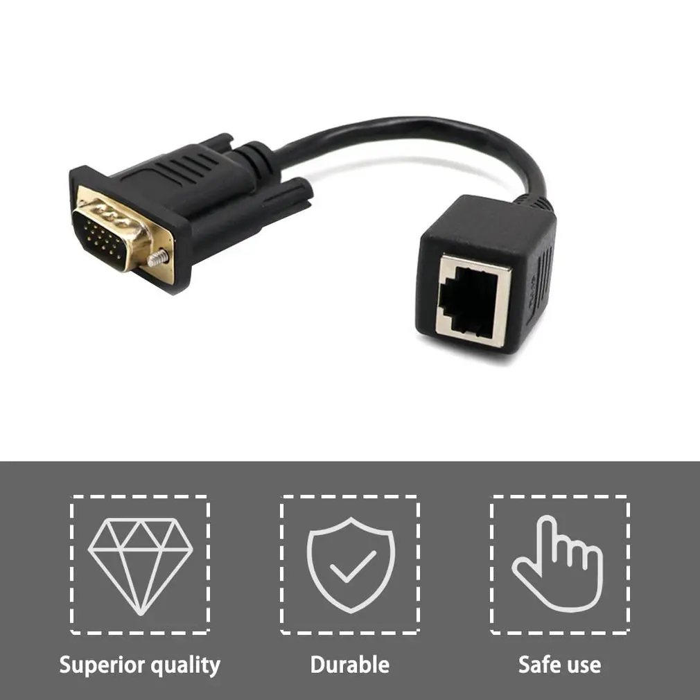 Кабель-Переходник VGA для локальной сети Cat5 Cat5e RJ45 0 15 метров | Электроника