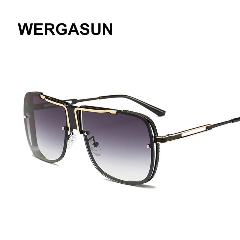 WERGASUN негабаритных Для мужчин солнцезащитные очки Элитный бренд женщин mach one