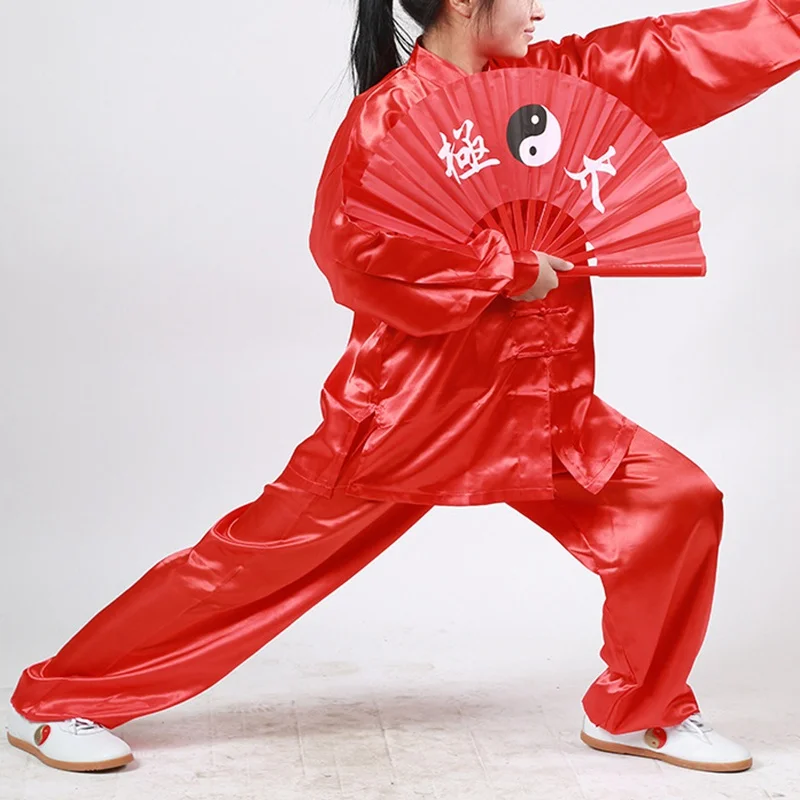 Wushu Kong fu одежда Китайская для боевых искусств унисекс с длинными рукавами форма