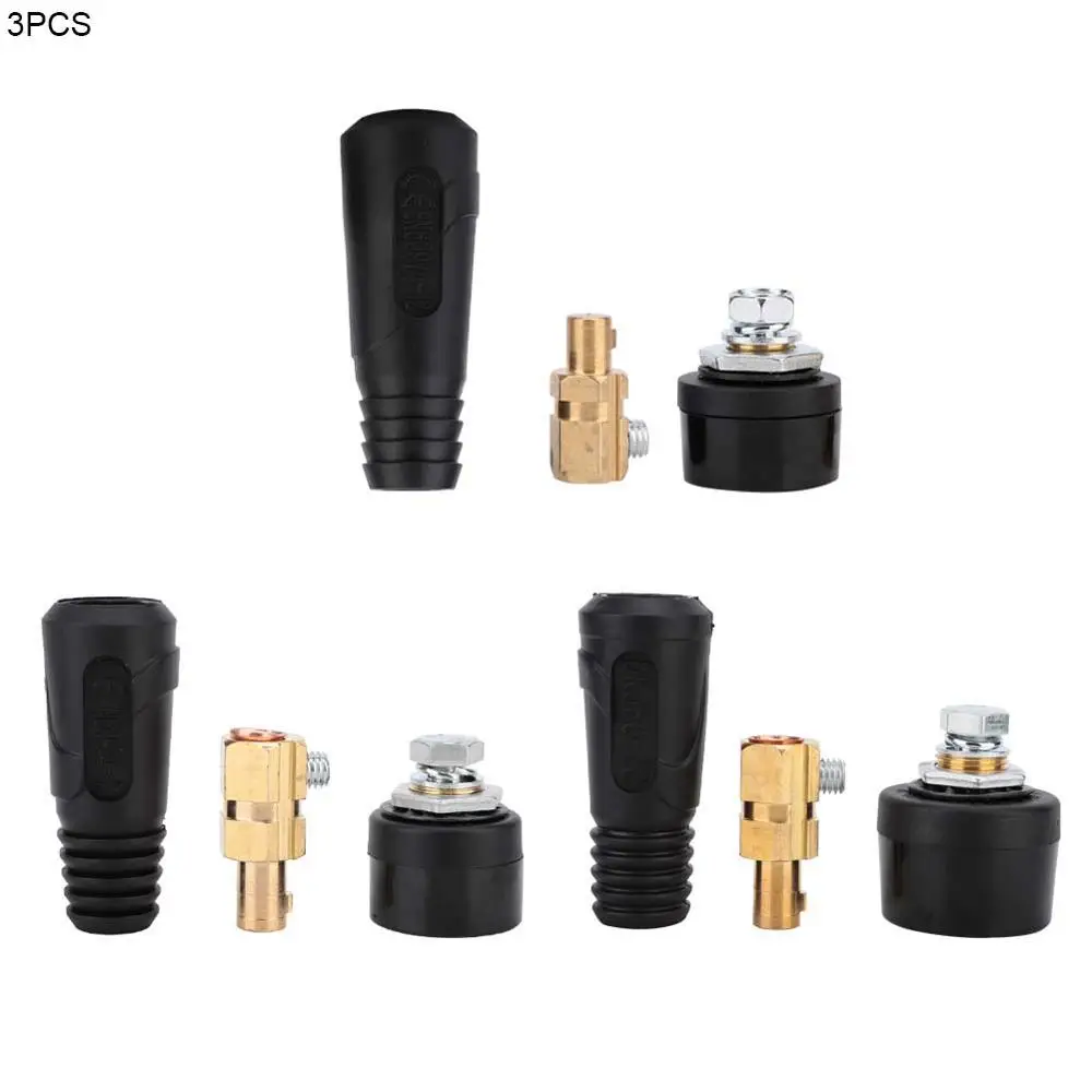 Медный резиновый сварочный кабель в европейском стиле быстрый разъем 200 400A