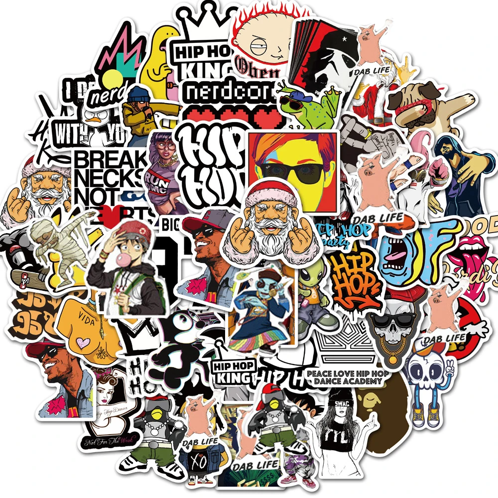 

10/50/100PCS Funny Meme Hip Hop Rock Stickers Aesthetic Laptop Phone Skateboard Waterproof Graffiti Decal Sticker Packs Kid Toy
