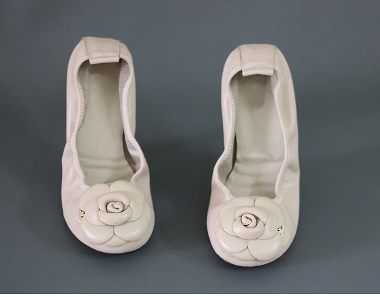

Brands Genuine leather Slip On Ballet Flats Shoes For Women Flowers Flat Shoes Women Fashion Zapatos Mujer Ballerina Flats
