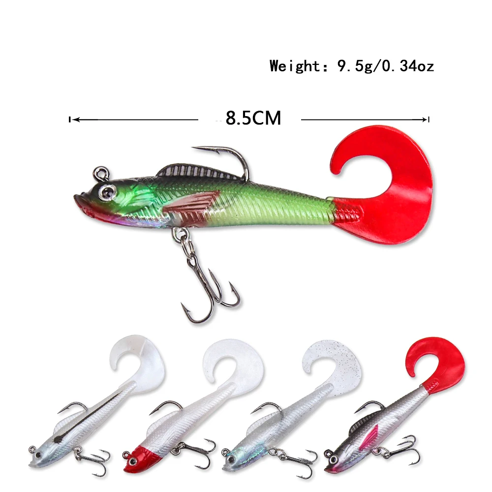 5 шт./лот рыболовные приманки с объемными глазами свинцовая мягкая рыболовная