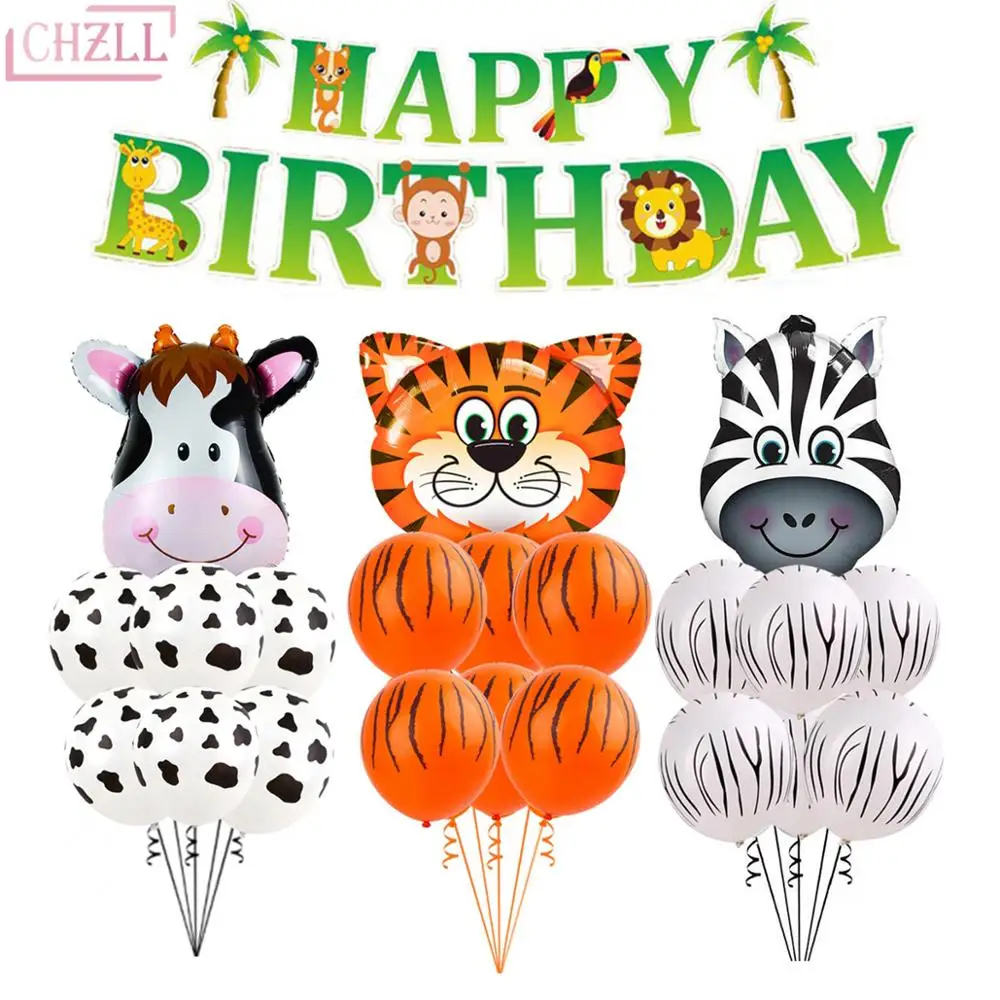 CHZLL джунгли сафари воздушные шары с животными Вечеринка тематическая вечеринка