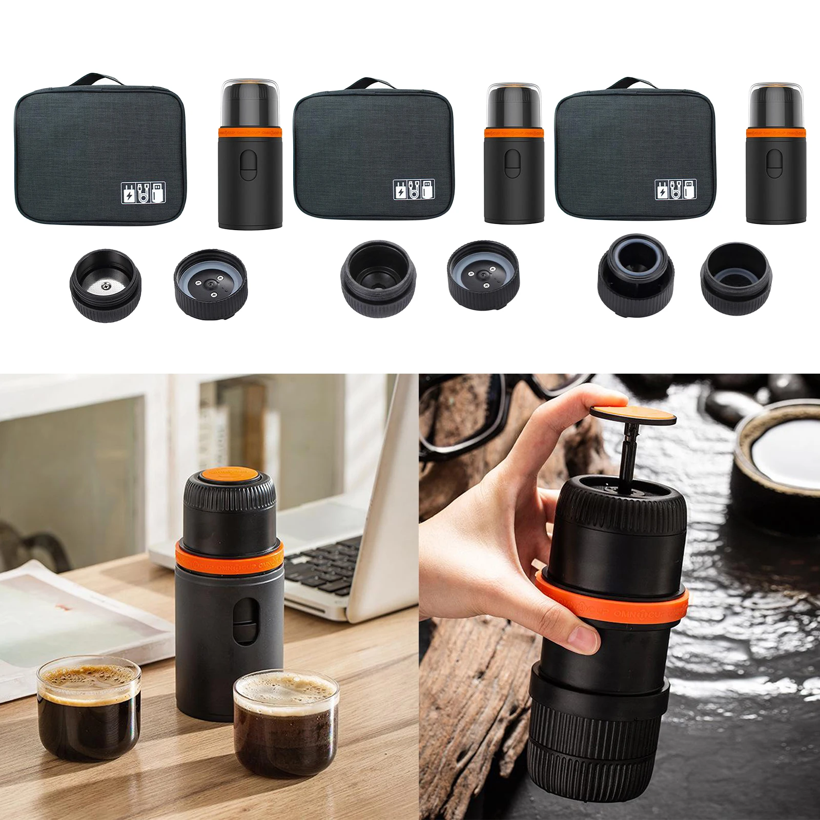 

Small Portable Coffee Tea Maker Hand Pressure Coffee Machine for Home Office Travel