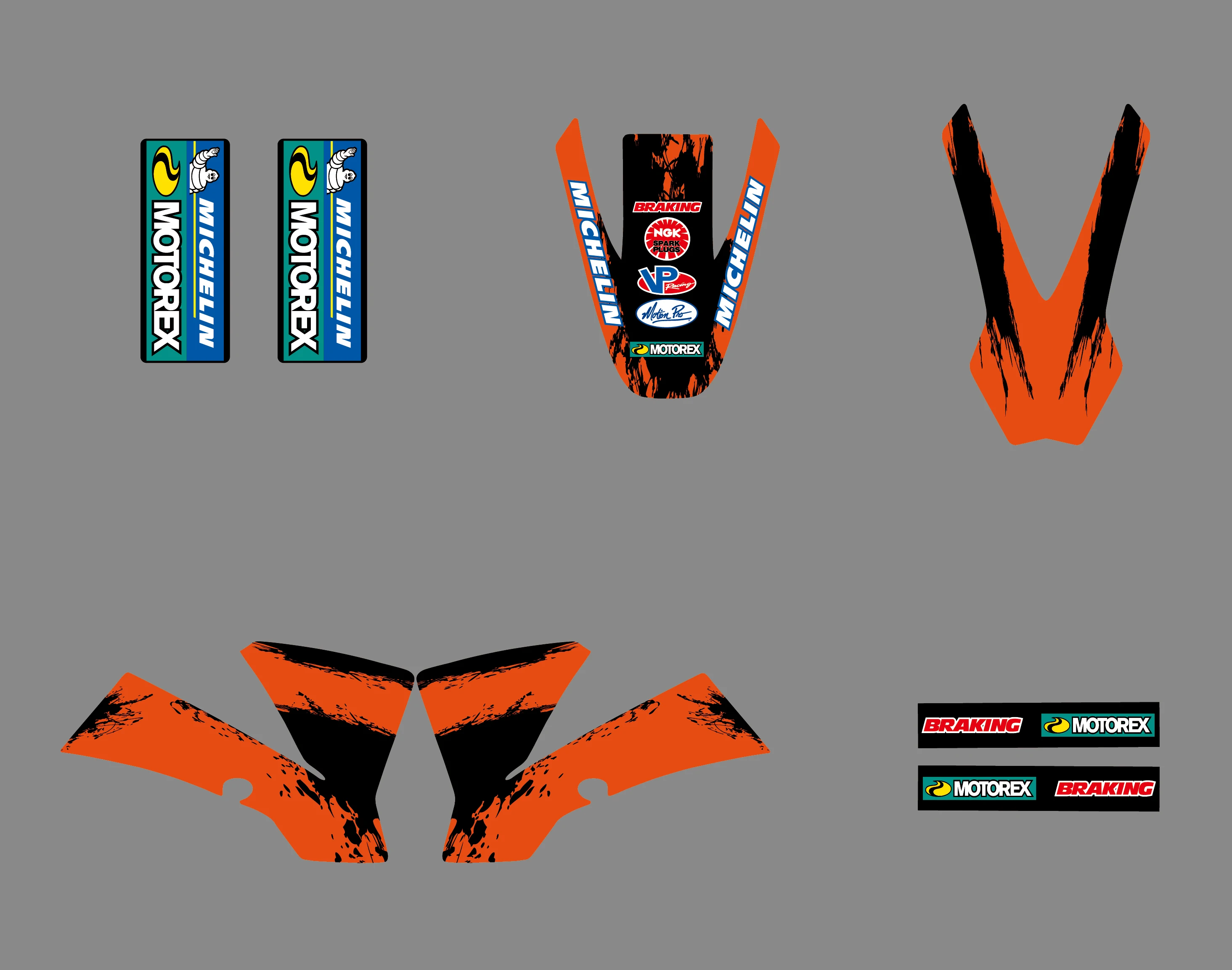 0252 новые стильные командные наклейки графические наборы для KTM 50 SX 2002 2003 2004 2005 2006