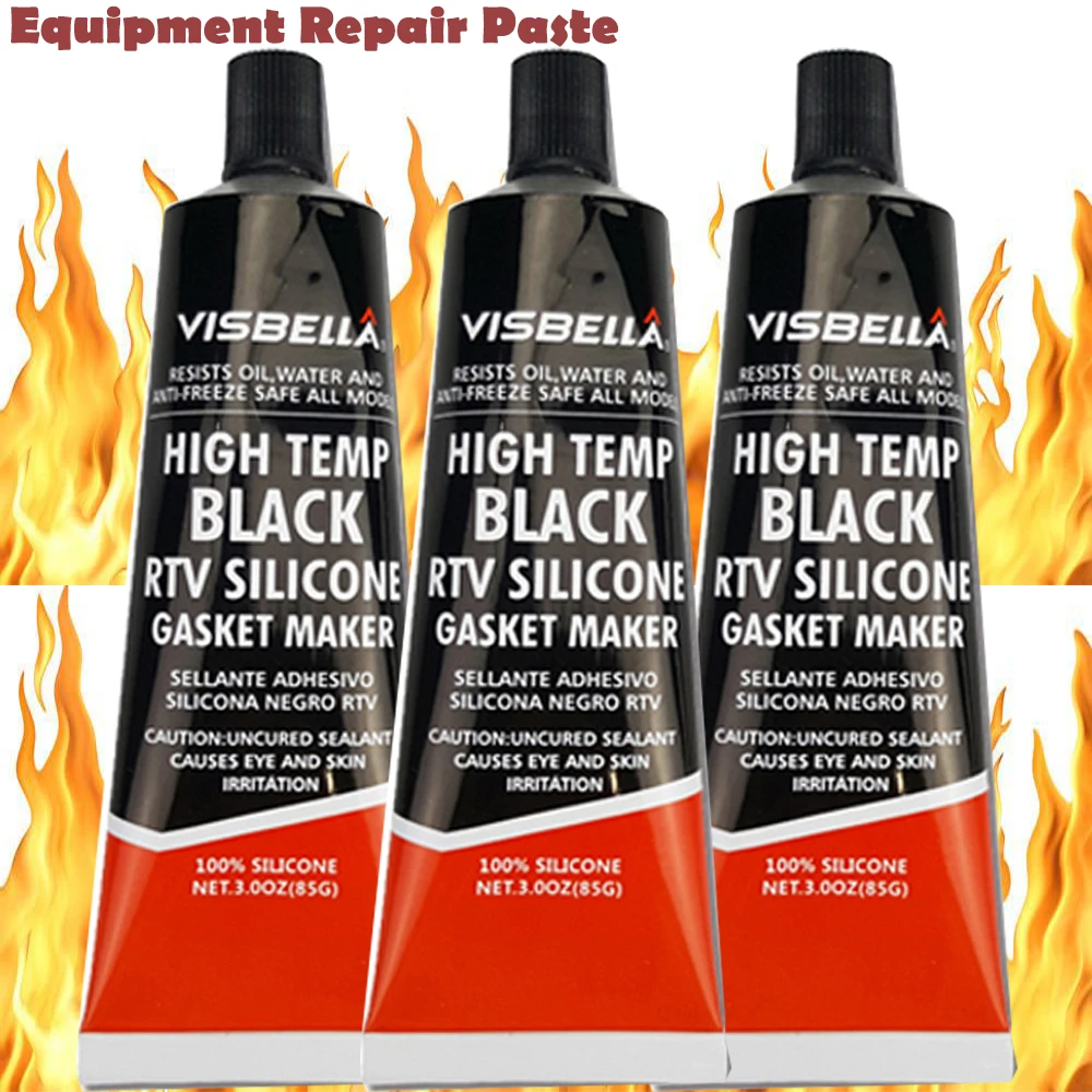 

VISBELLA 2PCS Neutral RTV Gasket Maker 85g High Temperature Silicone Rubber Moistureproof Glue Fillers Adhesives Sealants