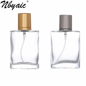 Nbyaic, 50 шт в наборе, 30 мл, 50 мл, высокая-конец портативный прозрачный стеклянный флакон духов с золотой и серый Шапки, пустая бутылка бутылка-распылитель