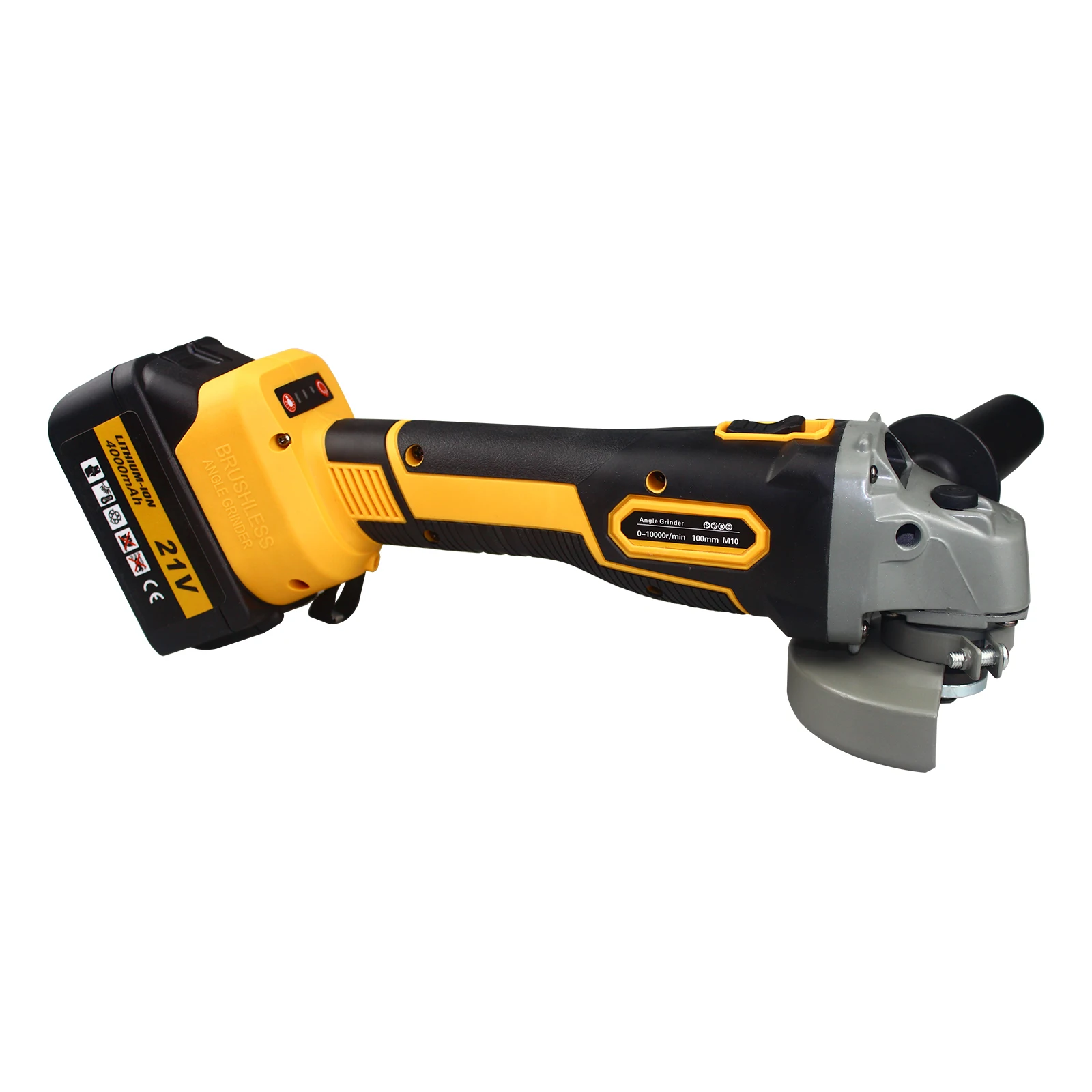 

21V аккумуляторная угловая шлифовальная машина 10000 об/мин регулируемая вспомогательная ручка автомат для резки полировальные инструменты DIY...