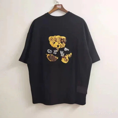 

Embroidery Bear We11done T-shirt Men Women Best Quality Welldone Top Tees T shirts mens clothing