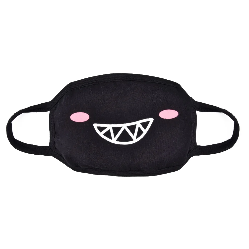 9 шт. моющаяся Пылезащитная маска для лица с рисунком аниме Kpop Lucky Bear для женщин и мужчин Хлопковые маски со ртом для лица дети черный