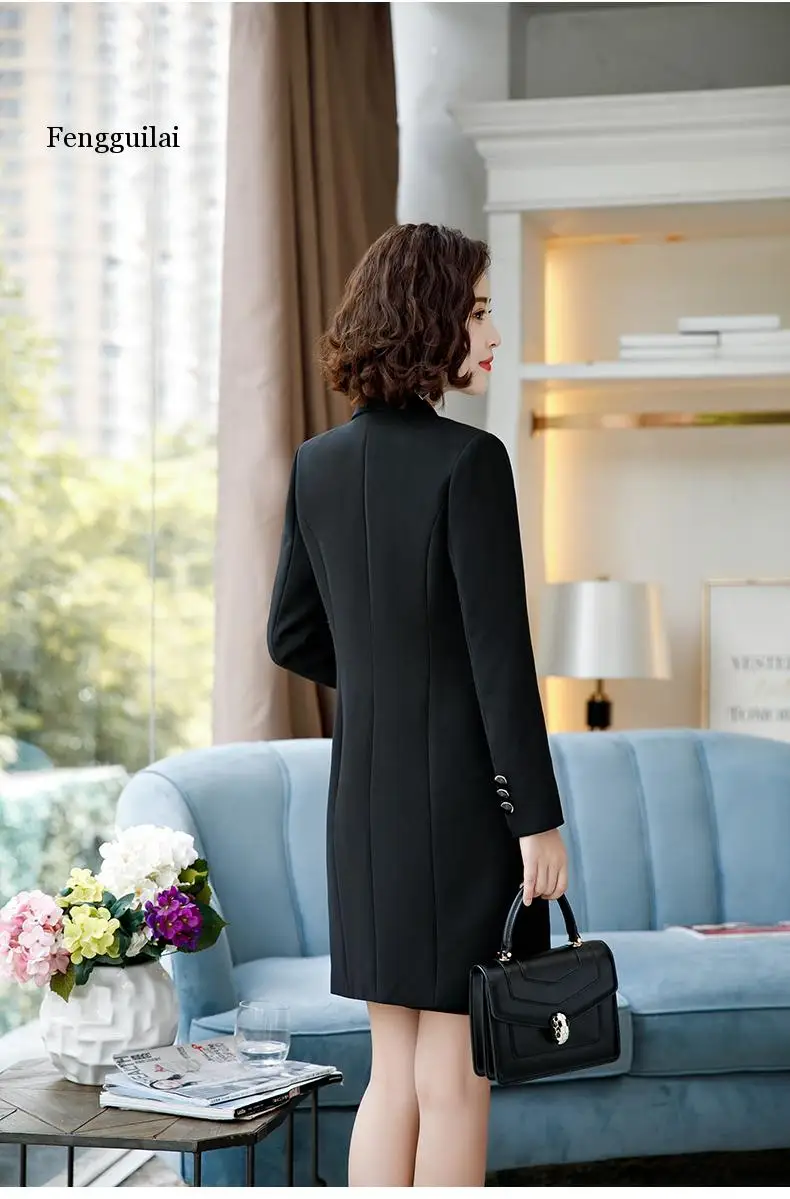 Осенне зимний плотный костюм профессиональная одежда Женская модная