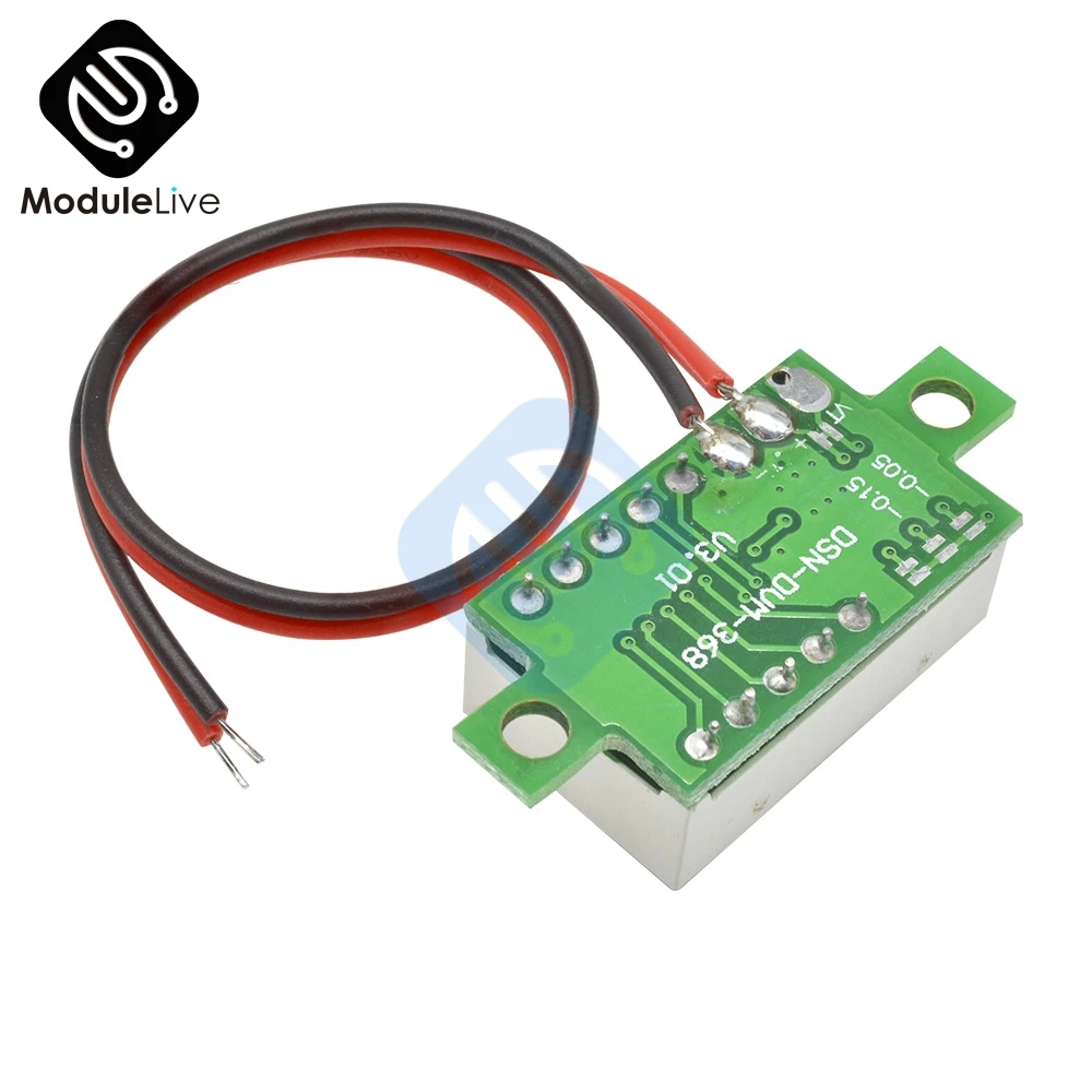 Вольтметр 4 7 ~ 32 В постоянного тока 3 значный дисплей 0 36 дюйма Мини светодиодный