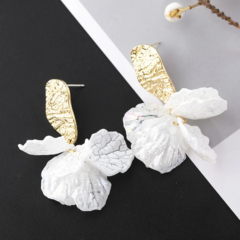 Веб знаменитости мода оболочка трещины праздник ветер лист серьги