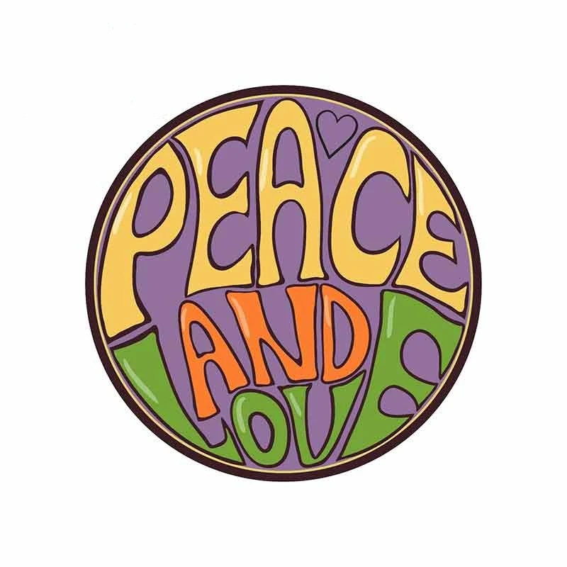 

Peace and Love Автомобильные наклейки-логотипы, Солнцезащитная наклейка для шлема, мотоцикла, JDM, бампера, грузовика, графика, винил, 13 см * 12 см