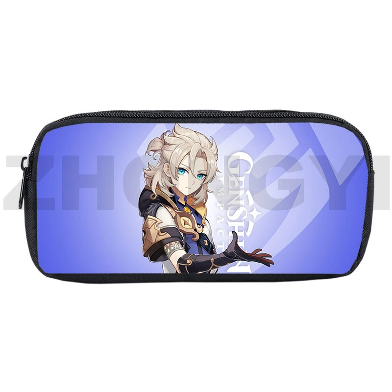 

Лидер продаж, 3D холщовый чехол для карандашей Genshin, милый персонализированный дорожный женский чехол для косметики, сумка для хранения канц...