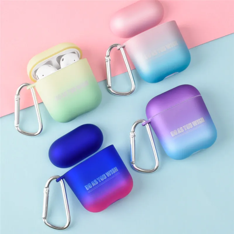 Твёрдый силиконовый чехол OTTWN для изменения цвета, простота для Apple Airpods, противоударный чехол для Apple AirPods, защитный чехол