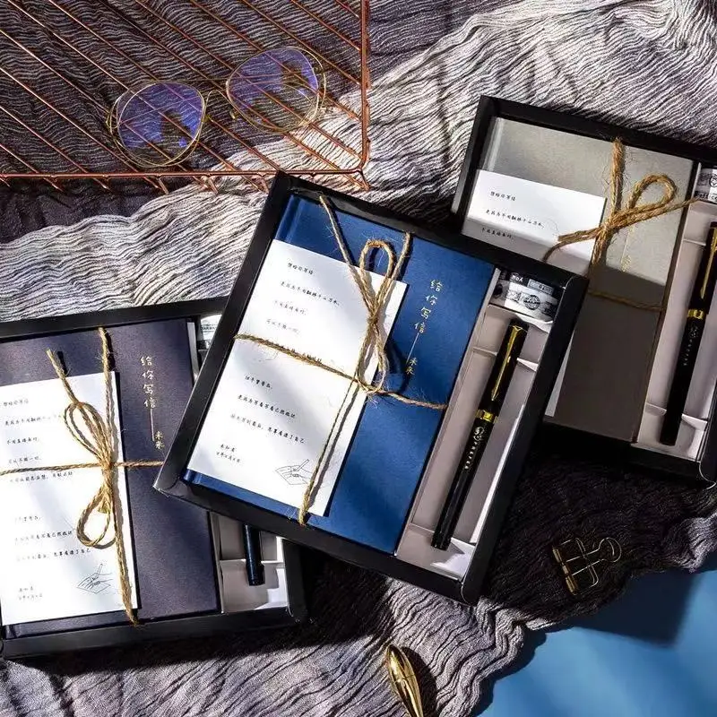 

Ретро ручной дневник для счетов тетради книги комплект Подарочная коробка вручную учетной записи Книга для студентов милые маленькие свеж...