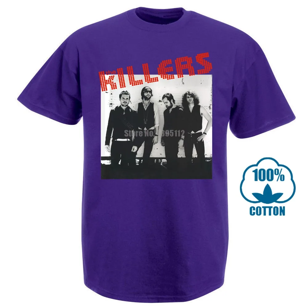 The Killers футболка винтажная Ретро графическая Мужская футболка Инди панк Рок Музыкальная Группа Мужская футболка Мода - Цвет: Фиолетовый