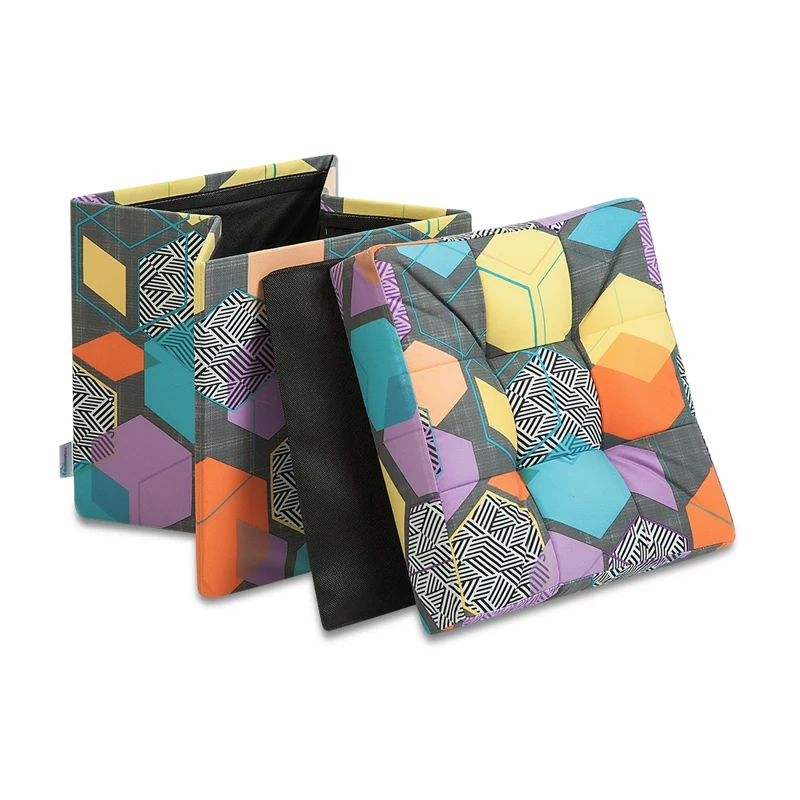 Дели пуф складной для хранения Delicatex многоцветный игрушек в прихожию