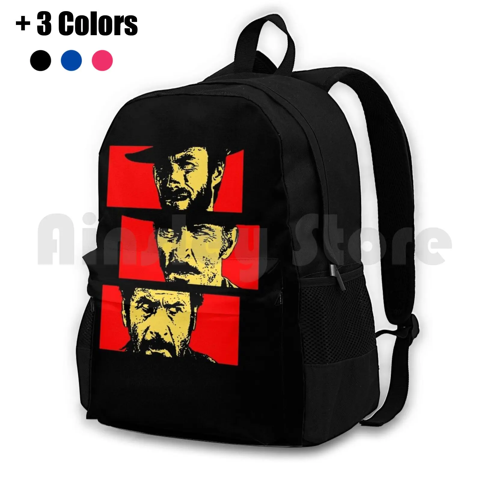 

Cult Outdoor Hiking Backpack Waterproof Camping Travel Cult Movie Retro Vintage Movie Film Clint Eastwood A Fistful Dollars