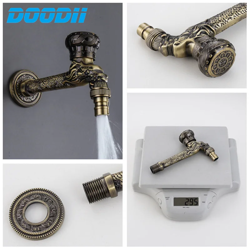 Doodii резные настенное крепление кран декоративный наружный садовый Смеситель для