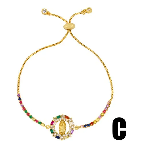 

flower multicolor crystal micro pave cz zircon cubic zirconia Bracelet Adjustable silicone Snake Chain Jewelry hyr4