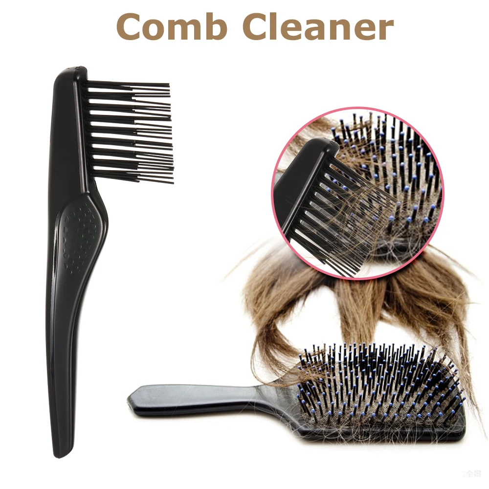 Пластиковая щетка для волос инструмент чистки средство удаления черный