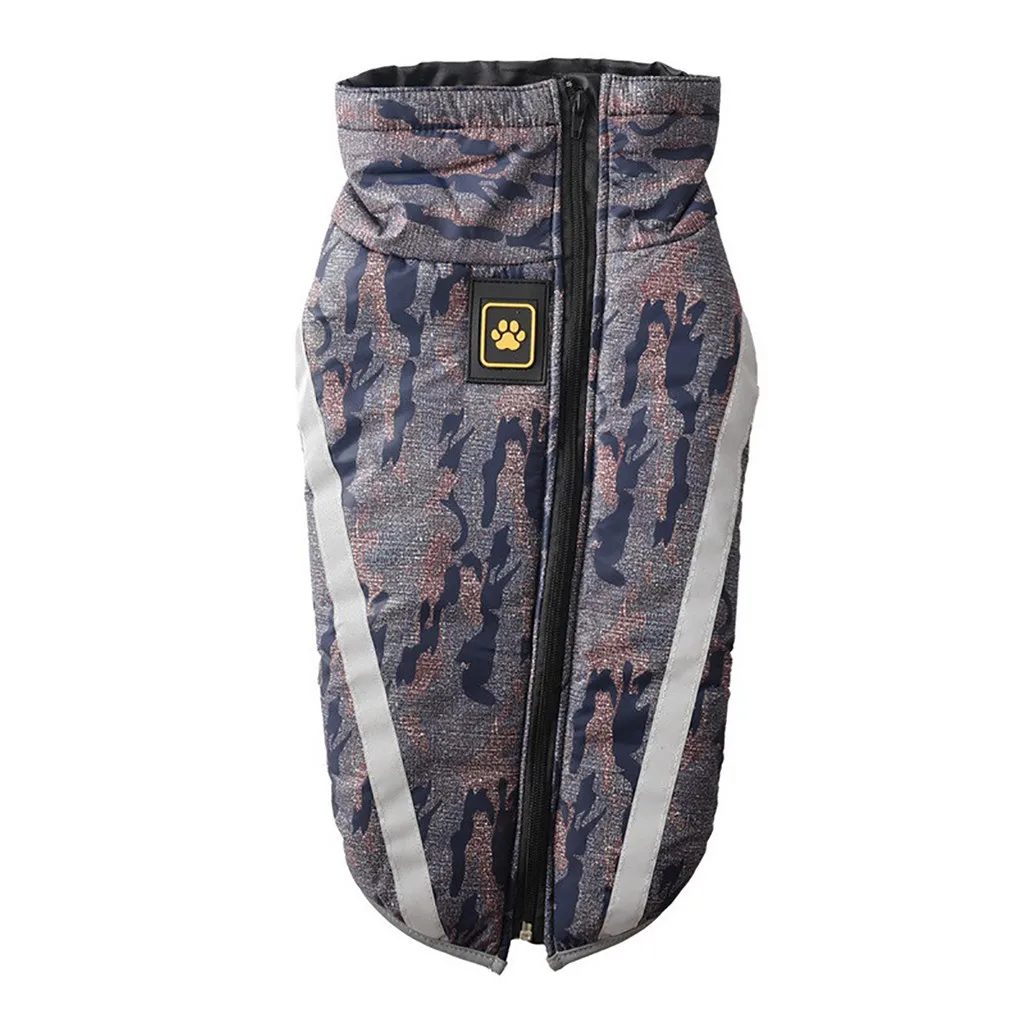 Модное светоотражающее водонепроницаемое пальто для домашних животных зимнее