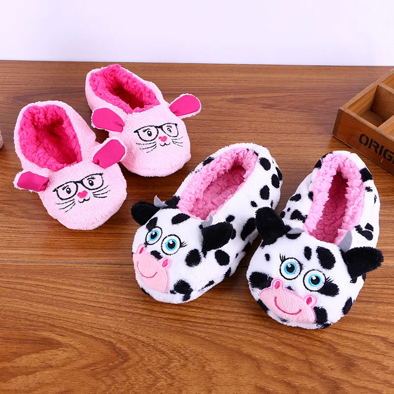 Новые Теплые женские тапочки с мягкой подошвой Обувь из хлопка Плюшевые