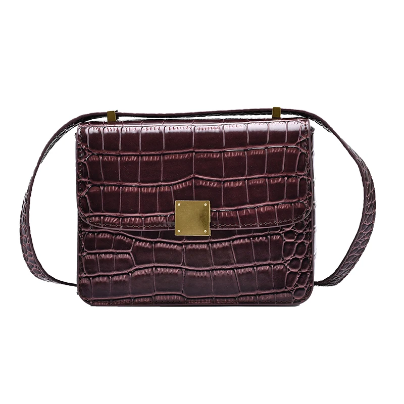 

Stone Pattern Patent Leather PU Leather Crossbody Bags For Women 2021 Simple Shoulder Handbags Women's Branded Trending Hand