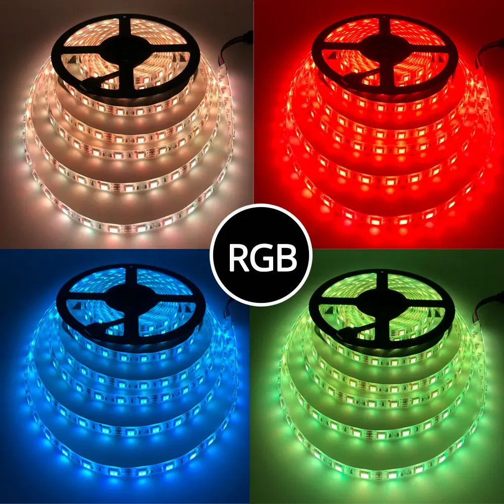 Высокое качество 5050 SMD светодиодные ленты DC 12 В IP65 Водонепроницаемый 5 м/лот 60 Светодиодный s/m гибкий RGB RGBW клейкая лента свет для домашнего декора