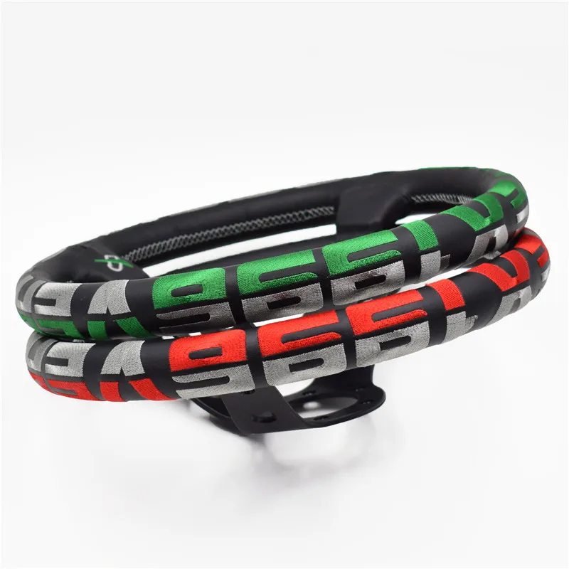 

JDM Vertex 1996 Embroidery 13inch Genuine Leather Embroidery Racing Drift Sport Steering Wheels PINK RED GREEN JG-SW14