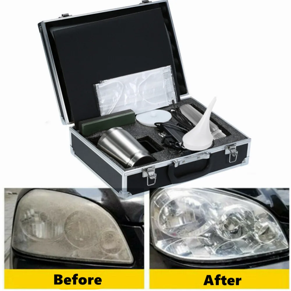 

Restorer Headlight Polishing Kit Vapor Steam Chemical Headlight Polish Liquid Polymer Polisher Headlights Restoration Kit
