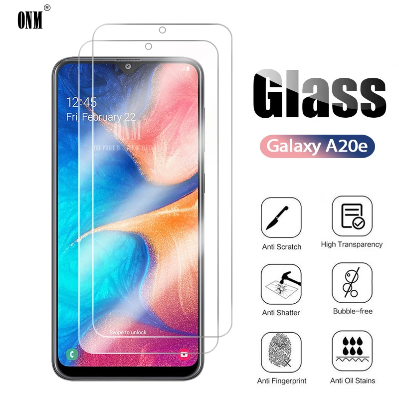 2 шт закаленное стекло для Samsung Galaxy A20e Защита экрана Защитная стеклянная