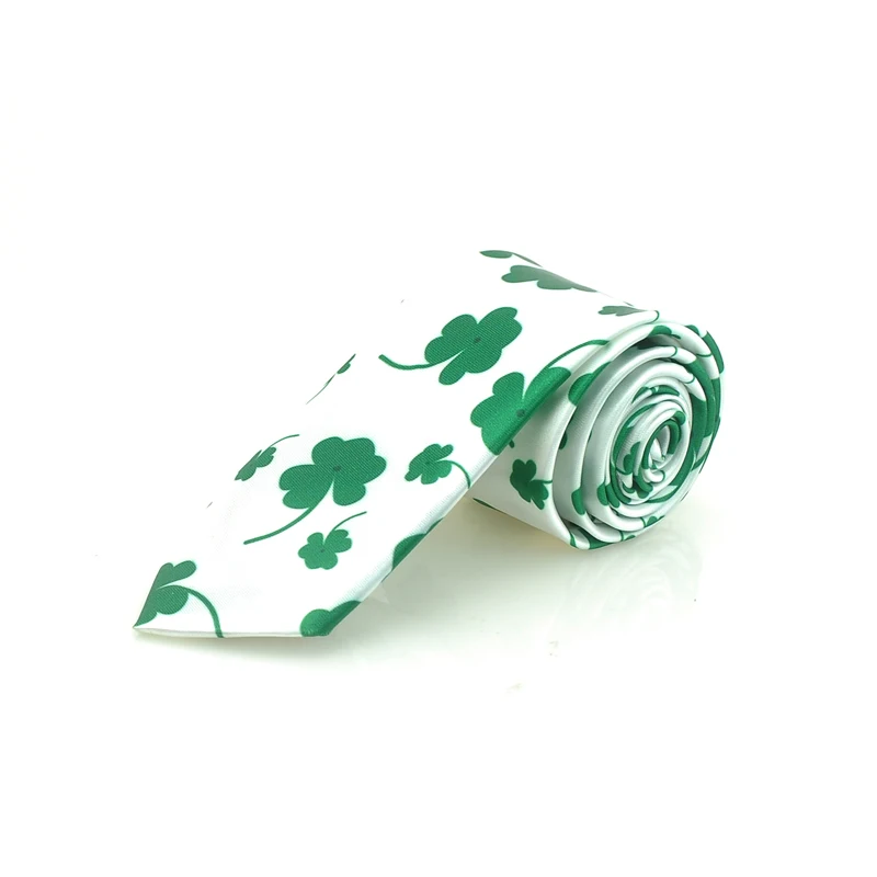 Мужской галстук 2 дюйма с узором в виде листьев клевера вечерние галстуки для