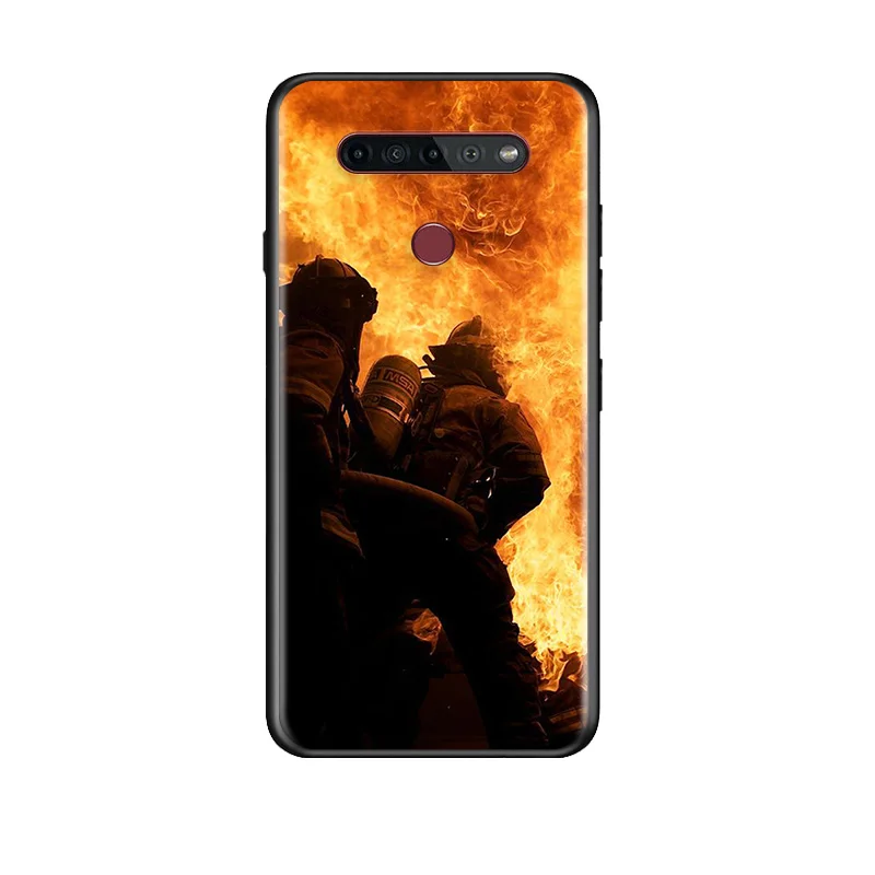 

Firefighter Heroes Fireman For LG G8 V30 V35 V40 V50 V60 Q60 K40S K50S K41S K51S K61 K71 K22 ThinQ 5G TPU Silicone Phone Case