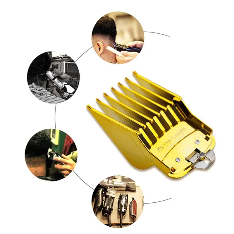 8PCS Professional Hair Clipper Trimmer Limit Comb Cutting Guide Combs 1.5/3/4.5/6/10/13/19/25MM Set Tools Kit Jy12 21 | Красота и