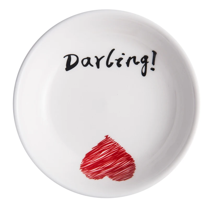 

10 Pcs / Set 4 Inch Snack Small Dish Seasoning Dish Ceramic Sauce Tomato Small Plate Sauce Dish Simple Pattern Style