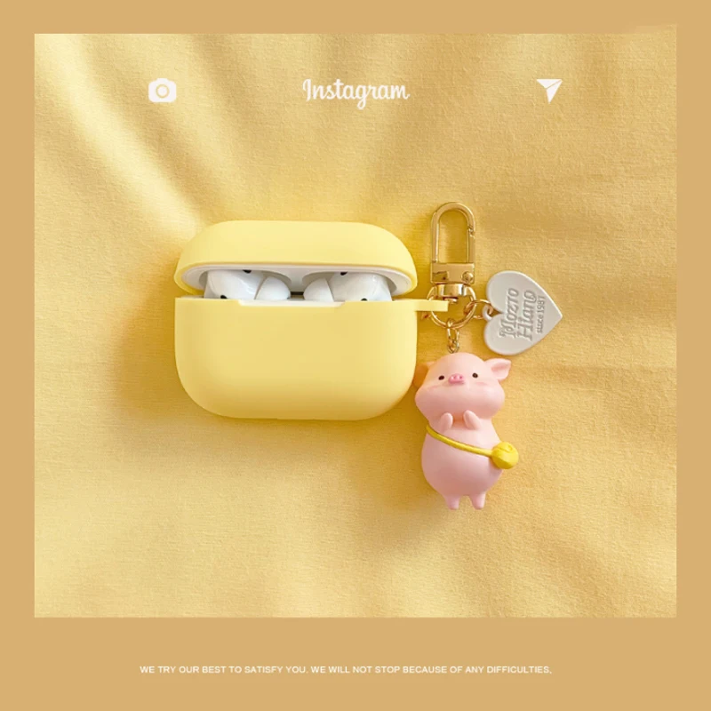 Fresh Yellow Case For Apple Airpods Pro Silicone Bluetooth Earphone Accessories Headphones Protect Cover Cartoon Key Ring | Электроника